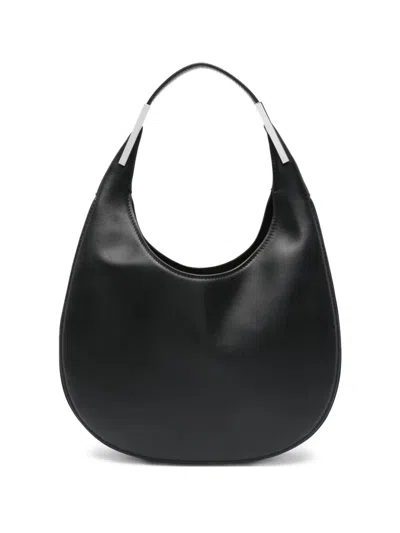 Savette "the Small Florence" Hobo In Smooth Calf Leather In Black