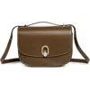 Savette Tondo 22 Leather Crossbody Bag In Mink