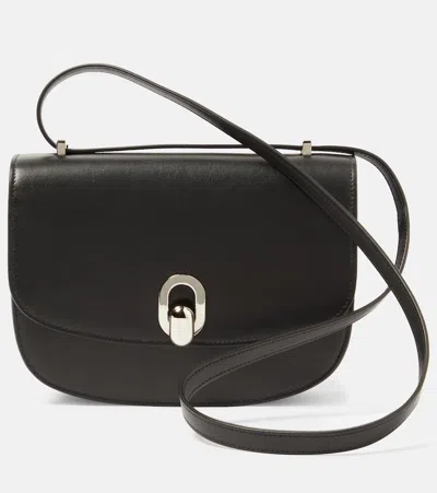 Savette Tondo 22 Leather Shoulder Bag In Black