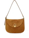 Savette The Tondo Suede Hobo Bag In Brown