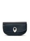 Savette The Tondo Crescent Leather Shoulder Bag In Black