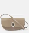 Savette Tondo Crescent Leather Shoulder Bag In Red