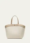 Savette Tondo Large Canvas Tote Bag In Clay