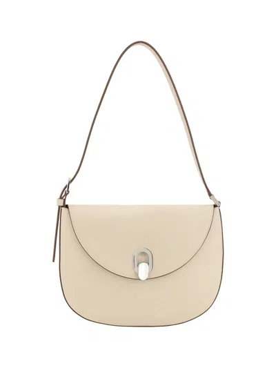 Savette Tondo Leather Shoulder Bag In Bone