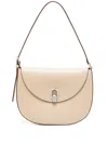 Savette Tondo Leather Shoulder Bag In Nude
