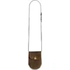 Savette Tondo Suede Crossbody Pouch In Mink