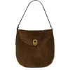 Savette Tondo Suede Hobo Bag In Mink