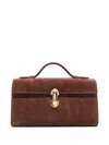 Savette Top-handle Clasp Tote Bag In Brown