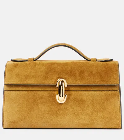 Savette Tote Symmetry Aus Veloursleder In Nude