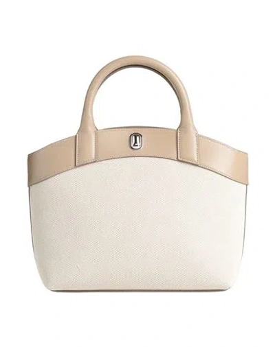 Savette Woman Handbag Beige Size - Textile Fibers, Calfskin
