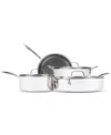 Saveur Selects Diamond Tri-ply Stainless Steel 7-pc. Cookware Set In Stainless Steel