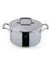 Saveur Selects Voyage Series Tri-ply Stainless Steel 6-qt. Stockpot In Silver