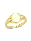 Saviene Women's 10mils Goldplated & Cubic Zirconia Band Ring In Brass