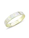 Saviene Women's 18k Goldplated, Enamel & Crystal Clover Bangle Bracelet In Brass