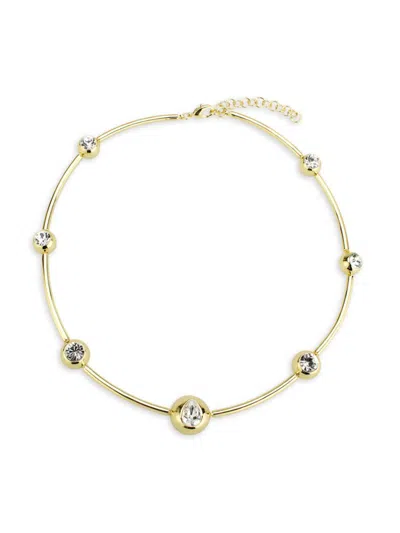 Saviene Women's Aerosphere Synthetic Station Necklace In Yellow Goldtone