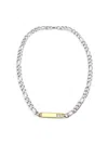 Saviene Women's All Inclusive Two-tone & Cubic Zirconia Bar Pendant Necklace In Silvertone