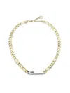 Saviene Women's All Inclusive Two-tone & Cubic Zirconia Bar Pendant Necklace In Yellow Goldtone