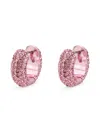 Saviene Women's Color Wheel Cubic Zirconia Huggie Earrings In Hot Pink