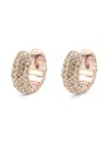 Saviene Women's Color Wheel Cubic Zirconia Huggie Earrings In Pink
