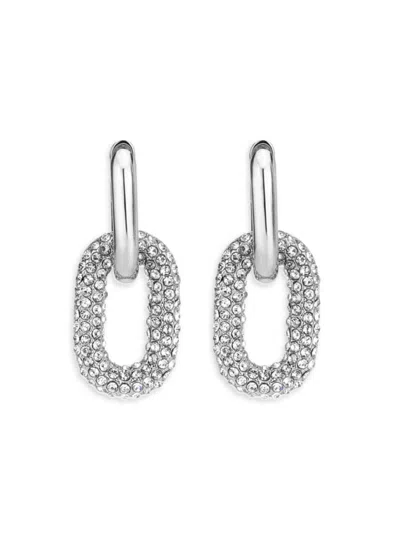 Saviene Women's Color Wheel Cubic Zirconia Link Drop Earrings In Silvertone