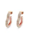 Saviene Women's Crystal & Cubic Zirconia Heart Half Hoop Earrings In Silvertone