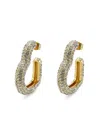 Saviene Women's Crystal & Cubic Zirconia Heart Half Hoop Earrings In Yellow Goldtone