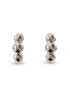 Saviene Women's Cubic Zirconia Bead Chain Hoop Earrings In Silvertone