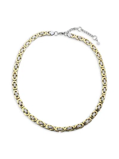 Saviene Women's Ip Rhodium & Goldplated Chain Necklace In Brass