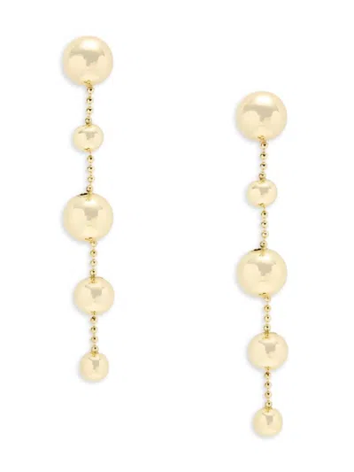 Saviene Women's  Bead Chain Linear Earring In Gold