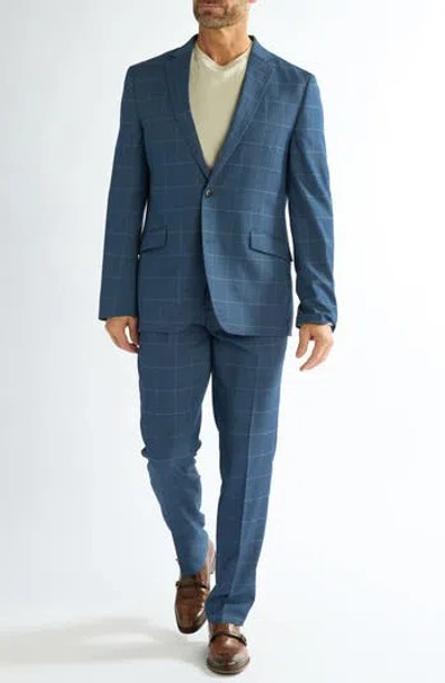 Savile Row Co Blue Windowpane Suit