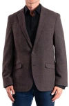 Savile Row Co Charcoal Plaid Sport Coat In Grey