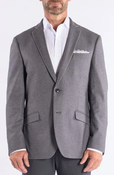 Savile Row Co Check Knit Sport Coat In Gray