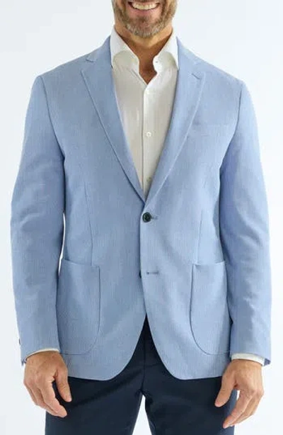 Savile Row Co Check Seersucker Sport Coat In Blue