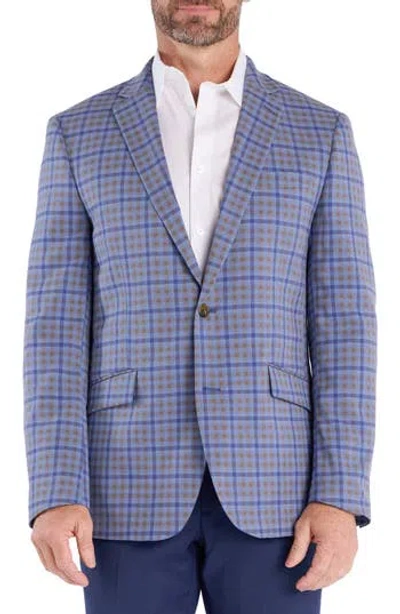 Savile Row Co Check Sport Coat In Blue