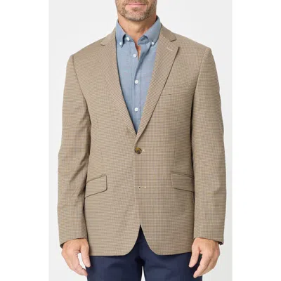 Savile Row Co Check Sport Coat In Khaki