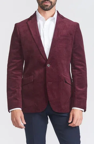 Savile Row Co Corduroy Sport Coat In Burgundy