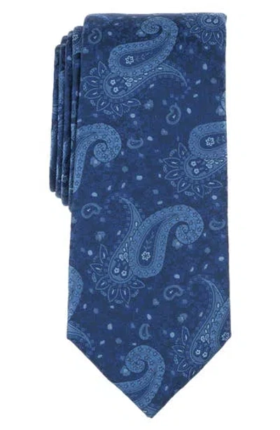 Savile Row Co Derek Paisley Tie In Blue