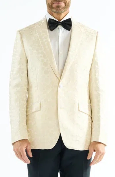 Savile Row Co Dotted Jacquard Evening Jacket In White