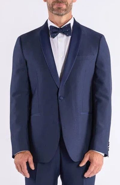 Savile Row Co Jacquard Evening Jacket In Blue