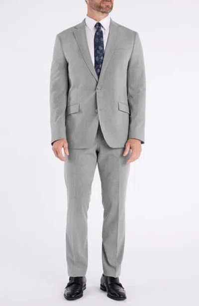 Savile Row Co Light Grey Plaid Suit In Gray