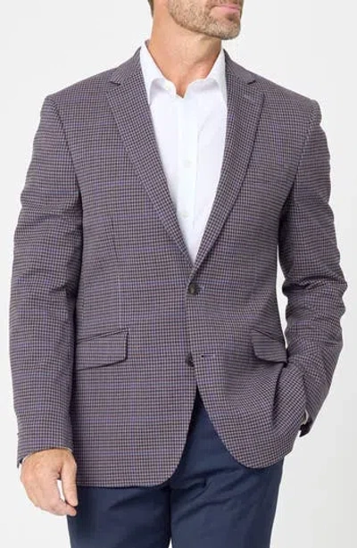 Savile Row Co Multi Check Sport Coat In Berry/ Navy