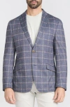 Savile Row Co Navy & Tan Birdseye Blazer