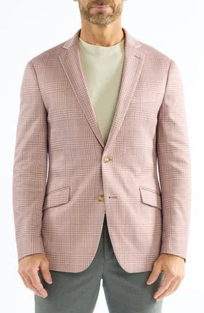 Savile Row Co Plaid Knit Sport Coat In Purple