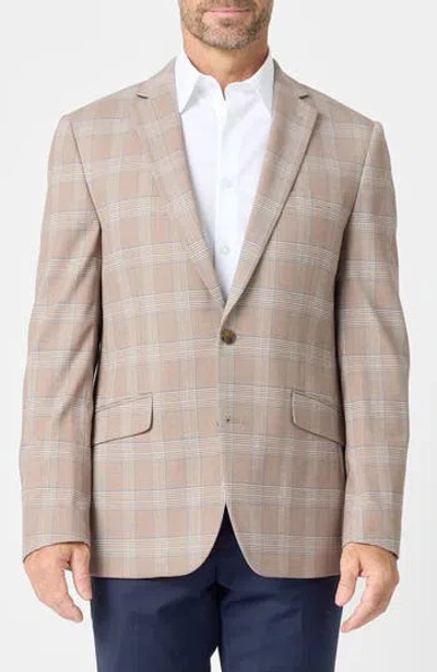 Savile Row Co Plaid Sport Coat In Brown