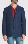 Savile Row Co Plaid Sport Coat In Navy