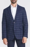 Savile Row Co Plaid Sport Coat In Navy