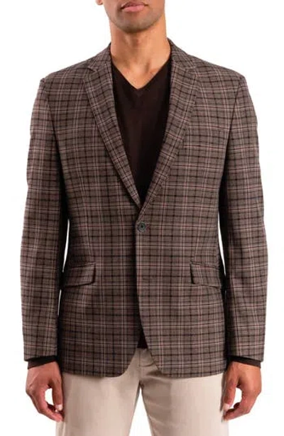 Savile Row Co Plaid Sport Coat In Tan