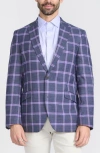 Savile Row Co Savoy Plaid Peak Lapel Blazer