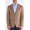 Savile Row Co Windowpane Knit Sport Coat In Brown