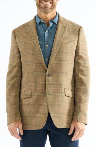Savile Row Co Windowpane Sport Coat In Brown
